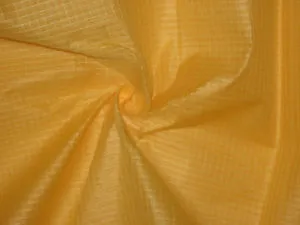 100% Cotton Organdy Golden Mango Plaids Fabric 44" wide sold by the yard [2957]