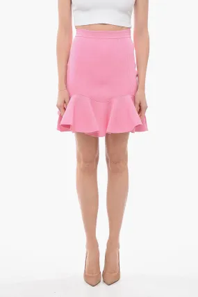 Alexander McQueen Ribbed Flared Skirt with Ruffles L Standard size