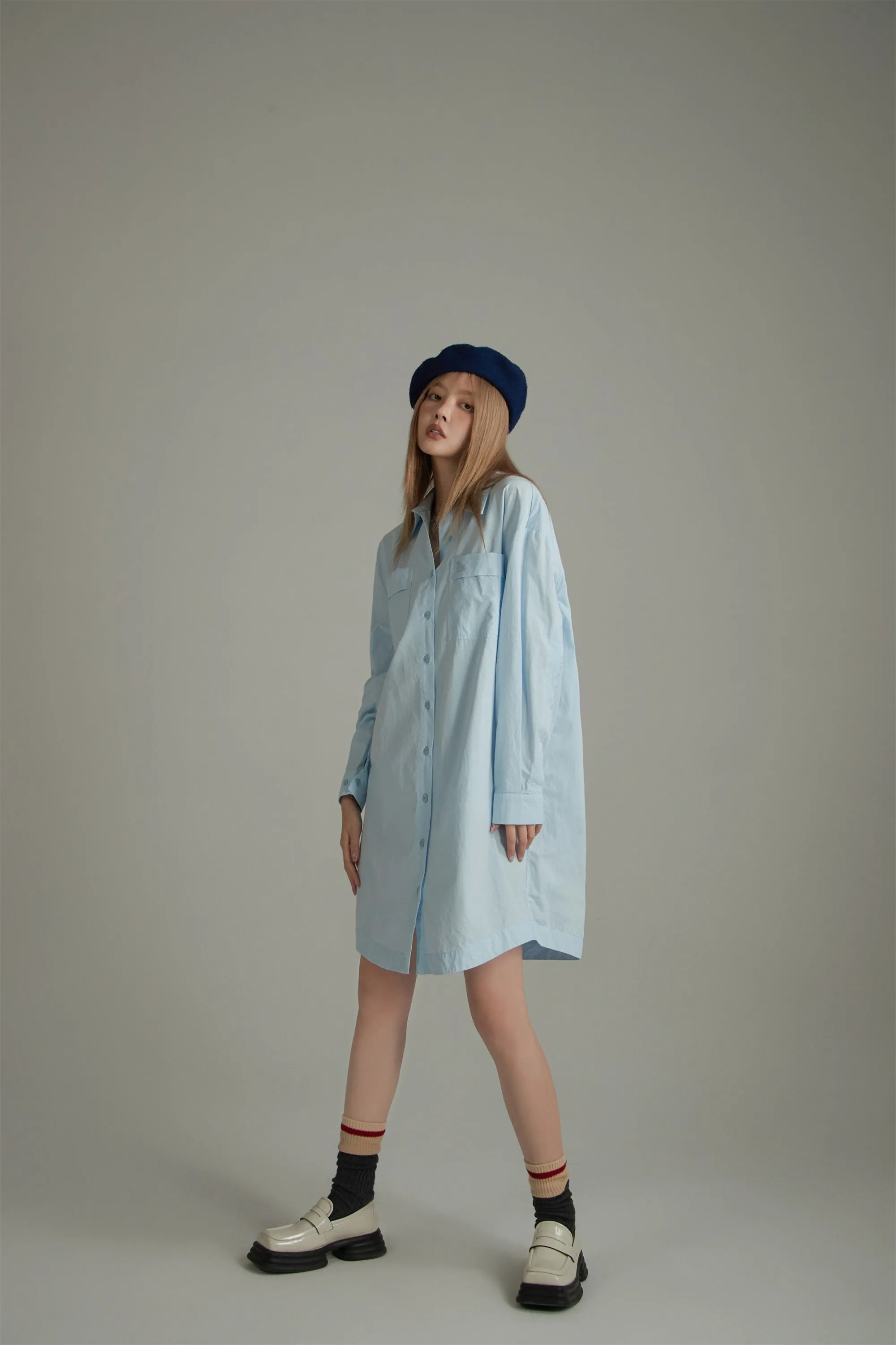 Casual Button-Down Shirt Dress