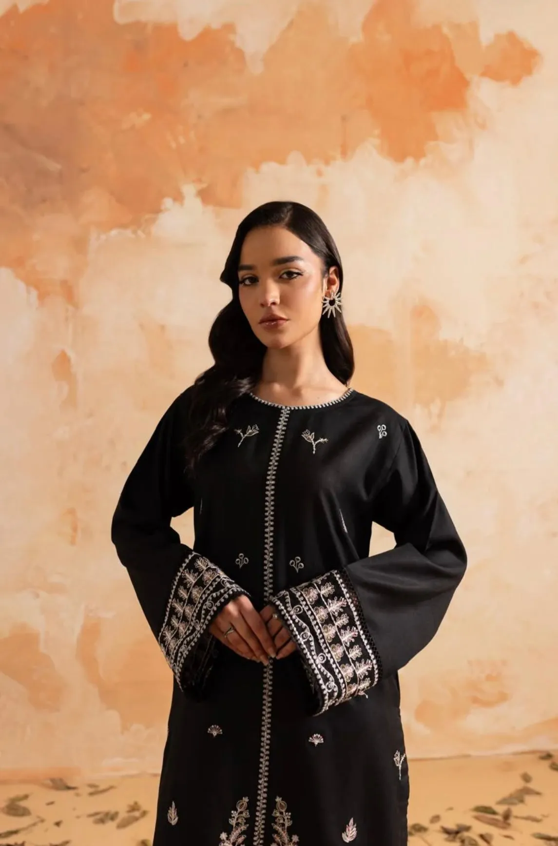 Dastak Black Sequins Embroidered Set