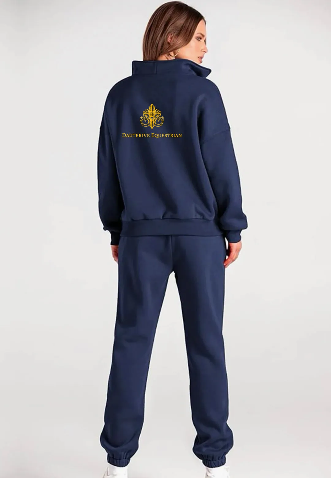Dauterive Equestrian 2-PIECE LOUNGE HOODIE OVERSIZED SWEATSUIT SET