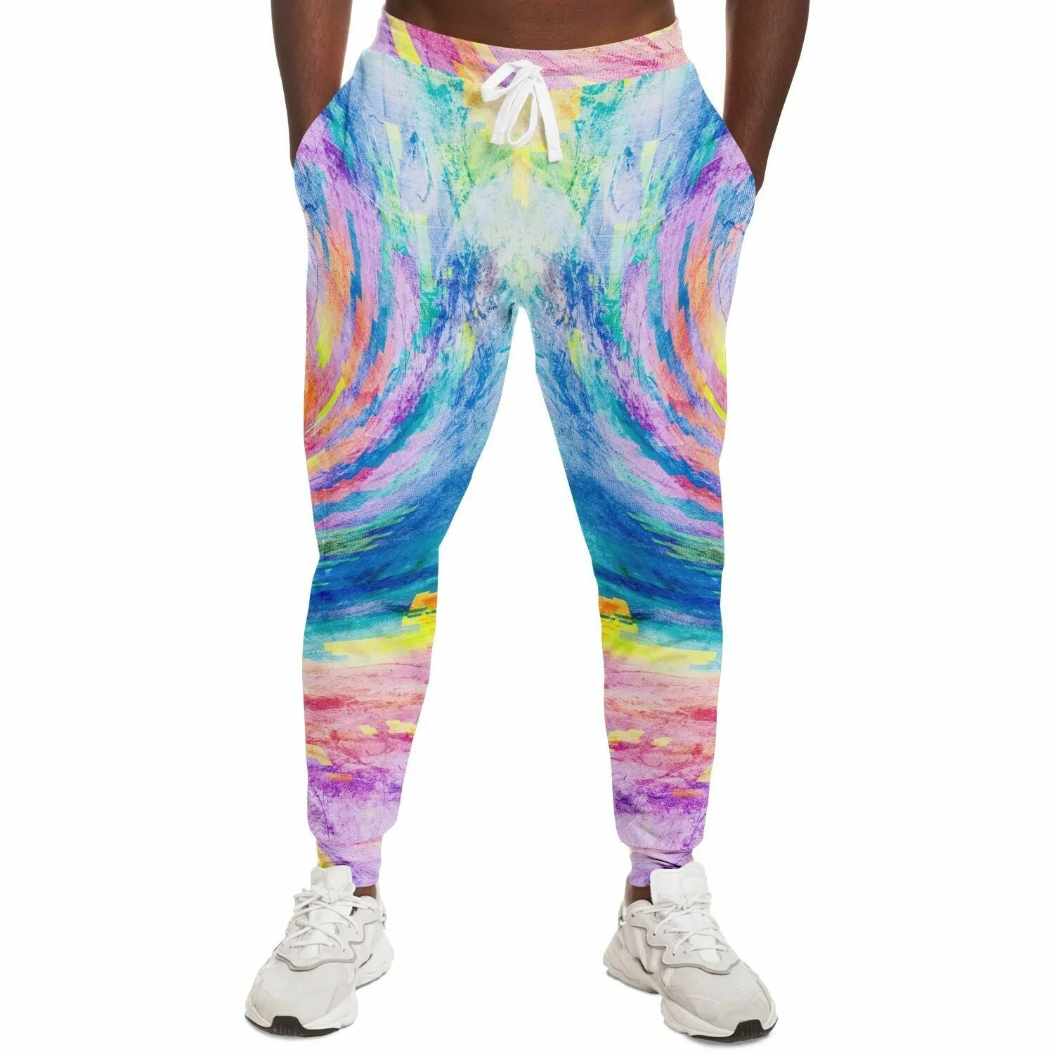 Digital Tie Dye - Psychedelic Spiral |  Modern Hippie Joggers