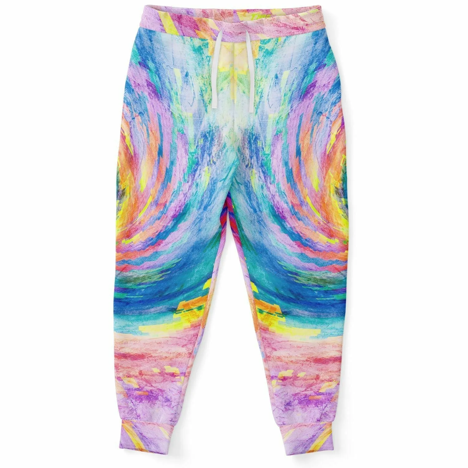 Digital Tie Dye - Psychedelic Spiral |  Modern Hippie Joggers