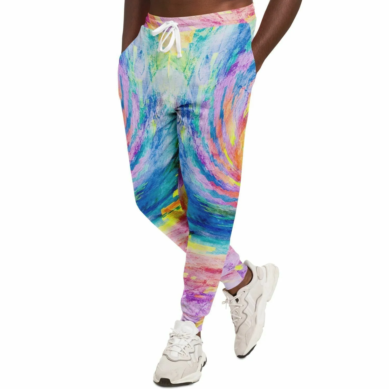 Digital Tie Dye - Psychedelic Spiral |  Modern Hippie Joggers