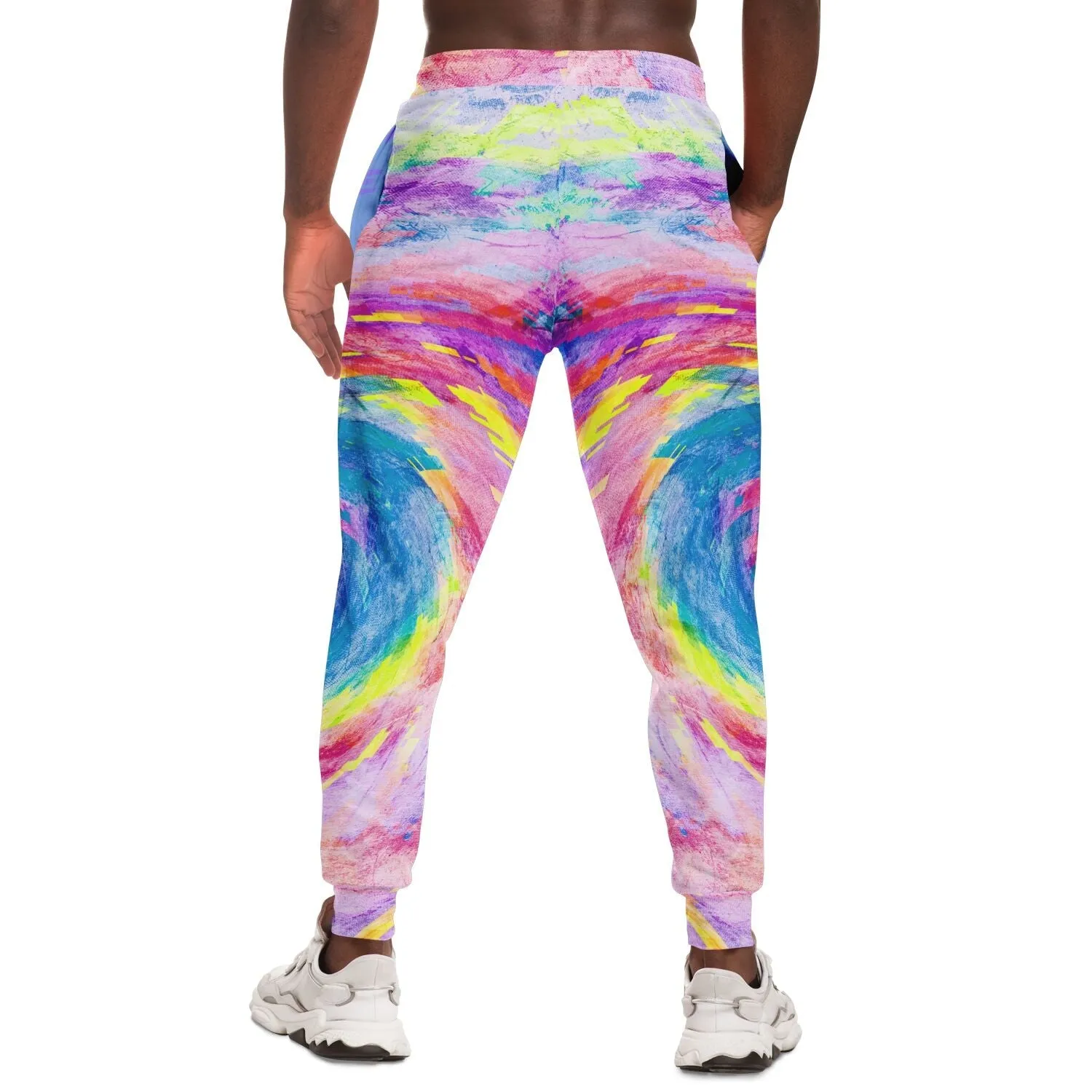 Digital Tie Dye - Psychedelic Spiral |  Modern Hippie Joggers