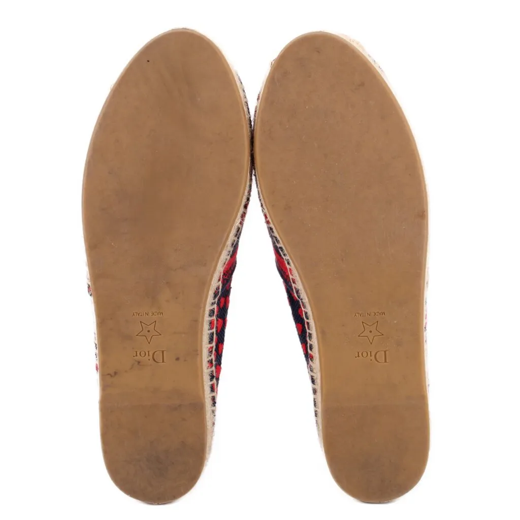 DIOR ESPADRILLE FLATS BLUE 37.5 | 7.5 US