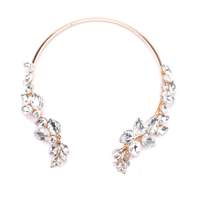 Glass Crystal Open Chokers Necklaces