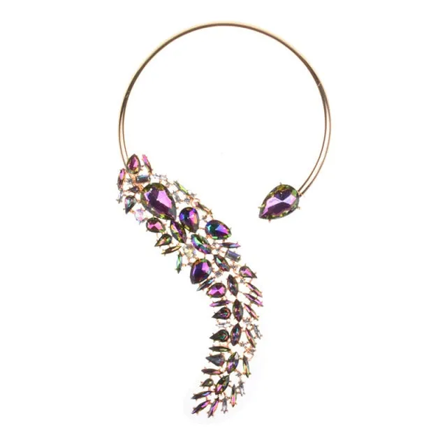 Glass Crystal Open Chokers Necklaces
