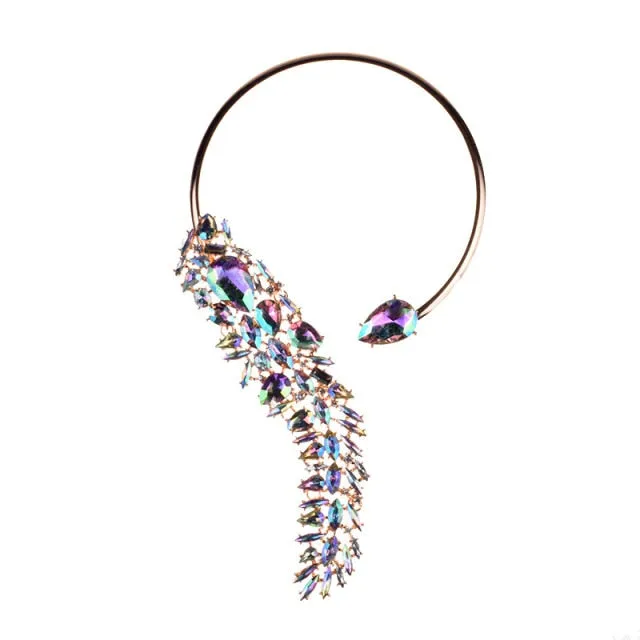 Glass Crystal Open Chokers Necklaces