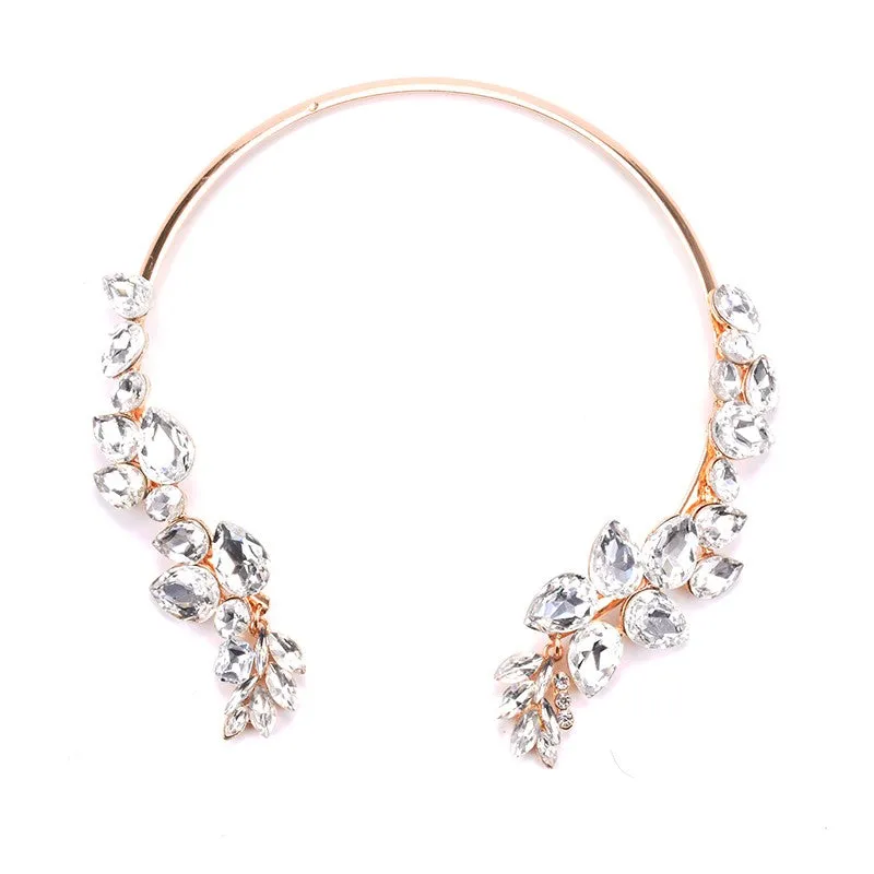 Glass Crystal Open Chokers Necklaces