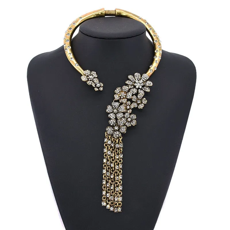 Glass Crystal Open Chokers Necklaces