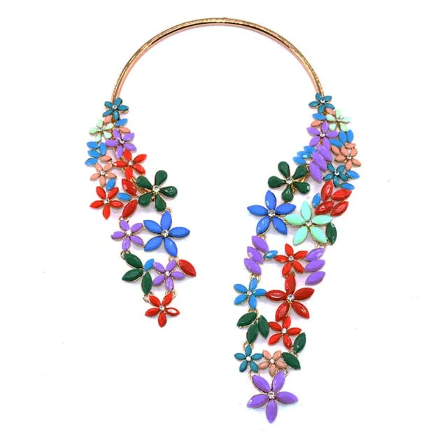 Glass Crystal Open Chokers Necklaces
