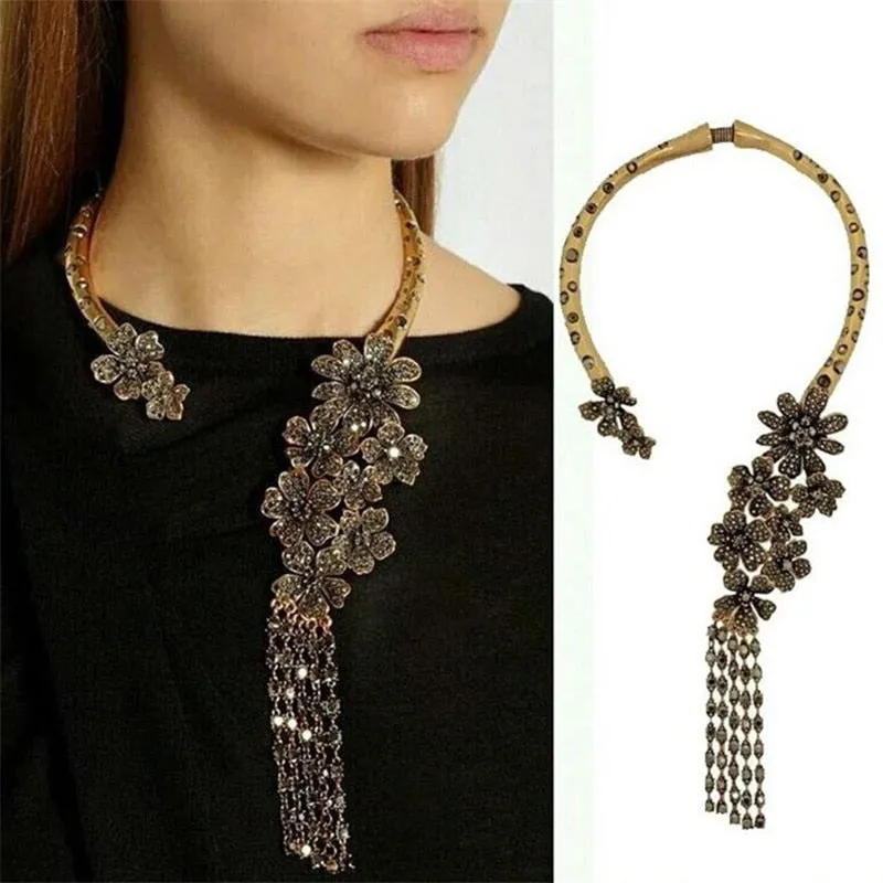 Glass Crystal Open Chokers Necklaces