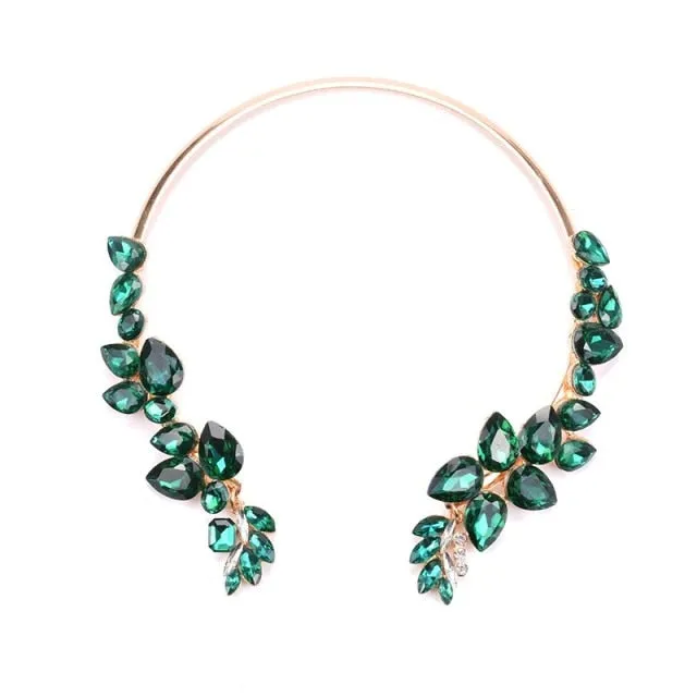 Glass Crystal Open Chokers Necklaces
