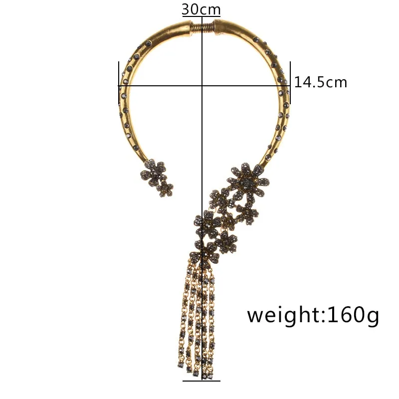 Glass Crystal Open Chokers Necklaces