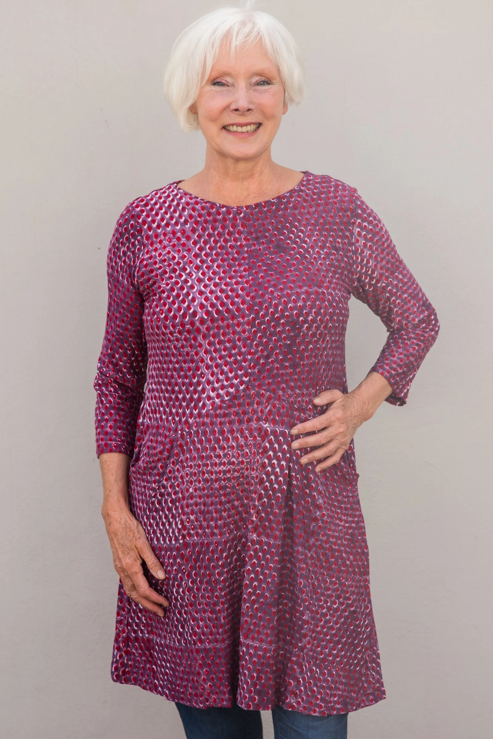 Kimaya Dress Hand Block Printed Jersey - Only Size 10/12 Left!