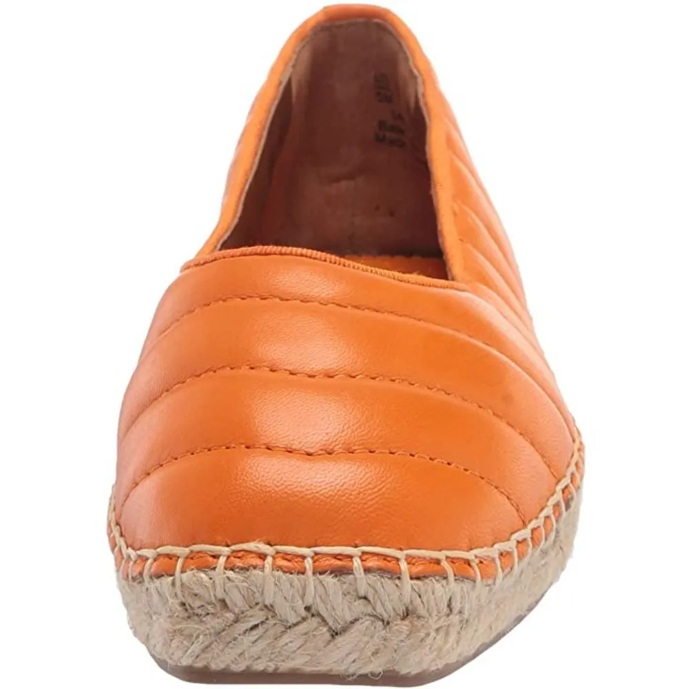 Kiya Orange Leather Franco Sarto Espadrille Flats