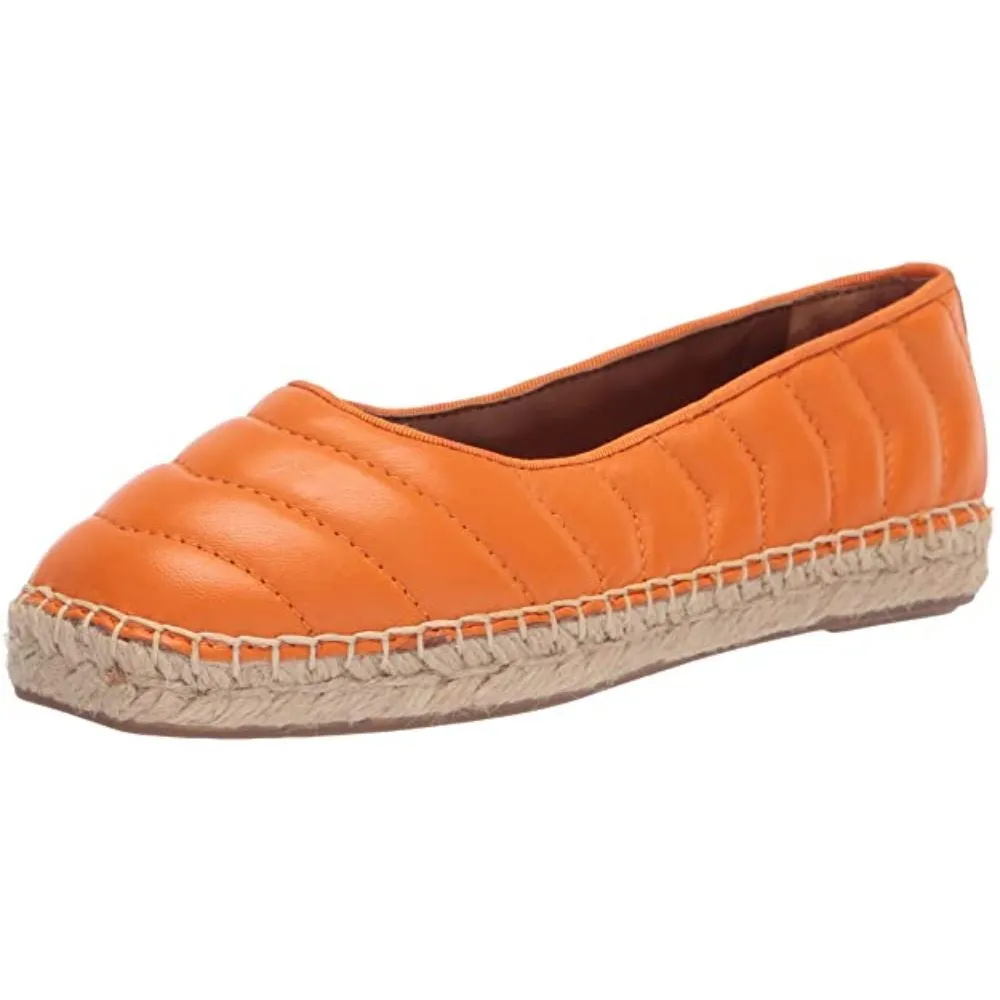 Kiya Orange Leather Franco Sarto Espadrille Flats