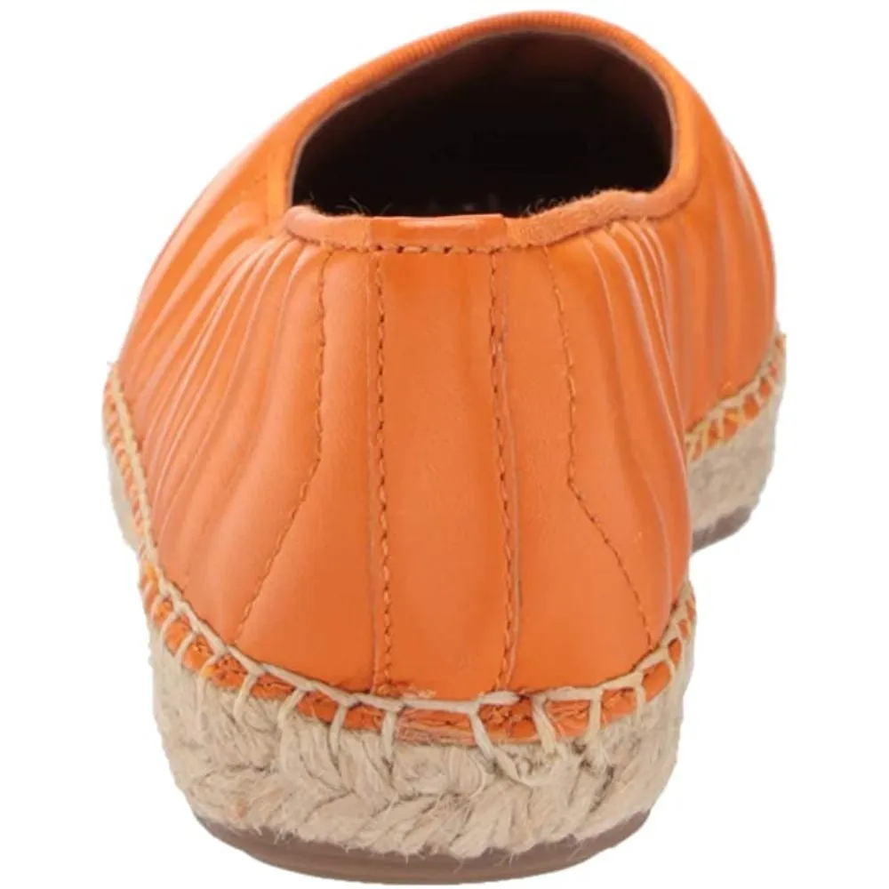 Kiya Orange Leather Franco Sarto Espadrille Flats