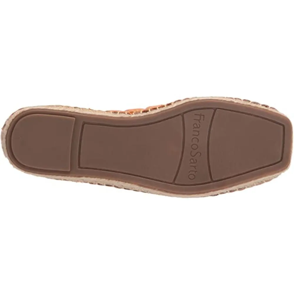 Kiya Orange Leather Franco Sarto Espadrille Flats