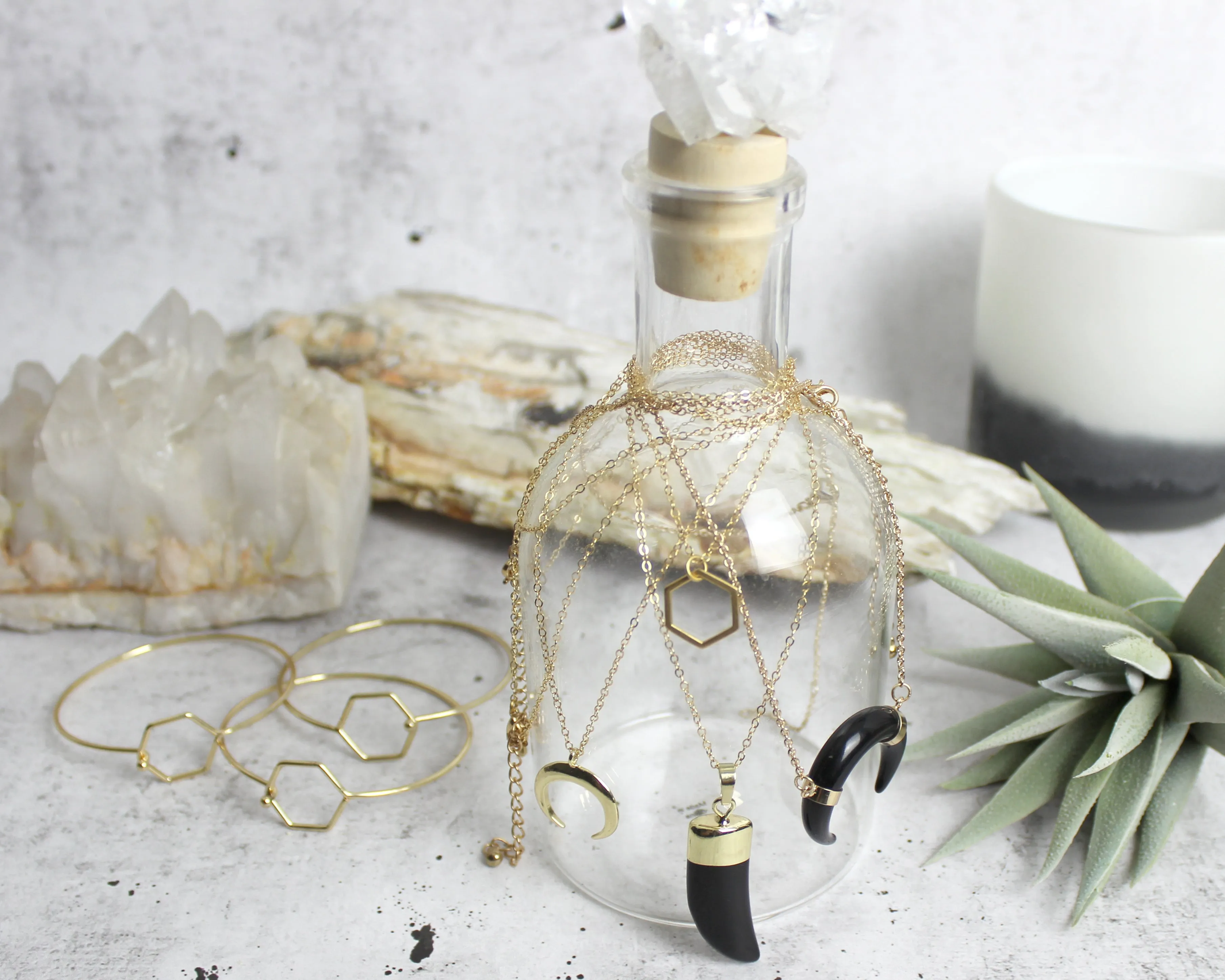 Lovely Lady // Crescent Necklace, 14k Gold Fill Moon, Rose Gold Necklace // BH-N004