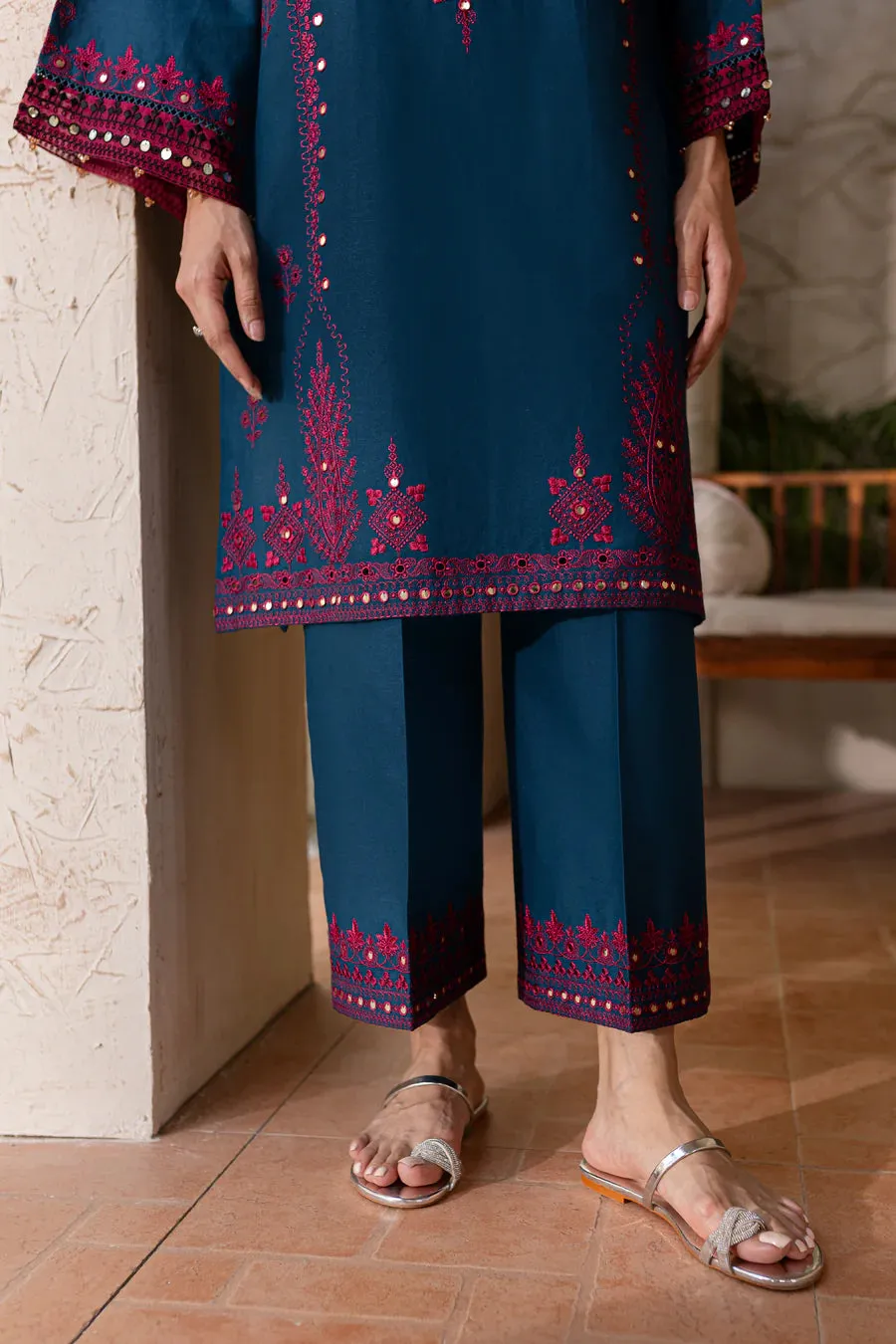Maria-Zinc 2Pc Embroidered Co-ord Set