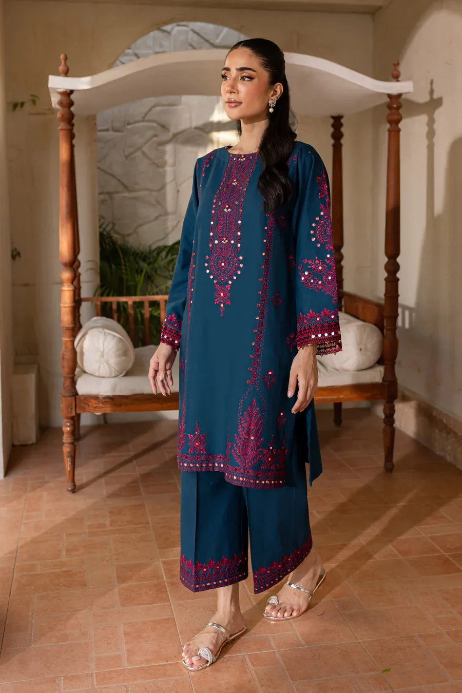 Maria-Zinc 2Pc Embroidered Co-ord Set