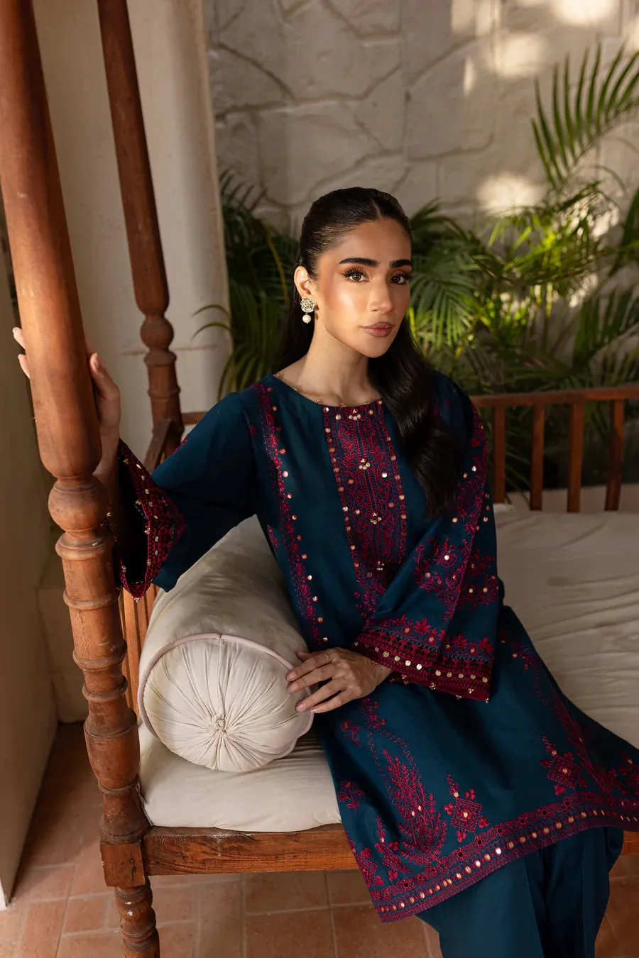 Maria-Zinc 2Pc Embroidered Co-ord Set