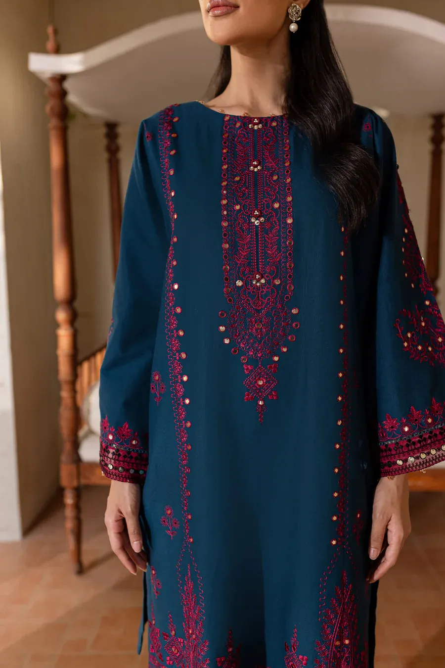 Maria-Zinc 2Pc Embroidered Co-ord Set