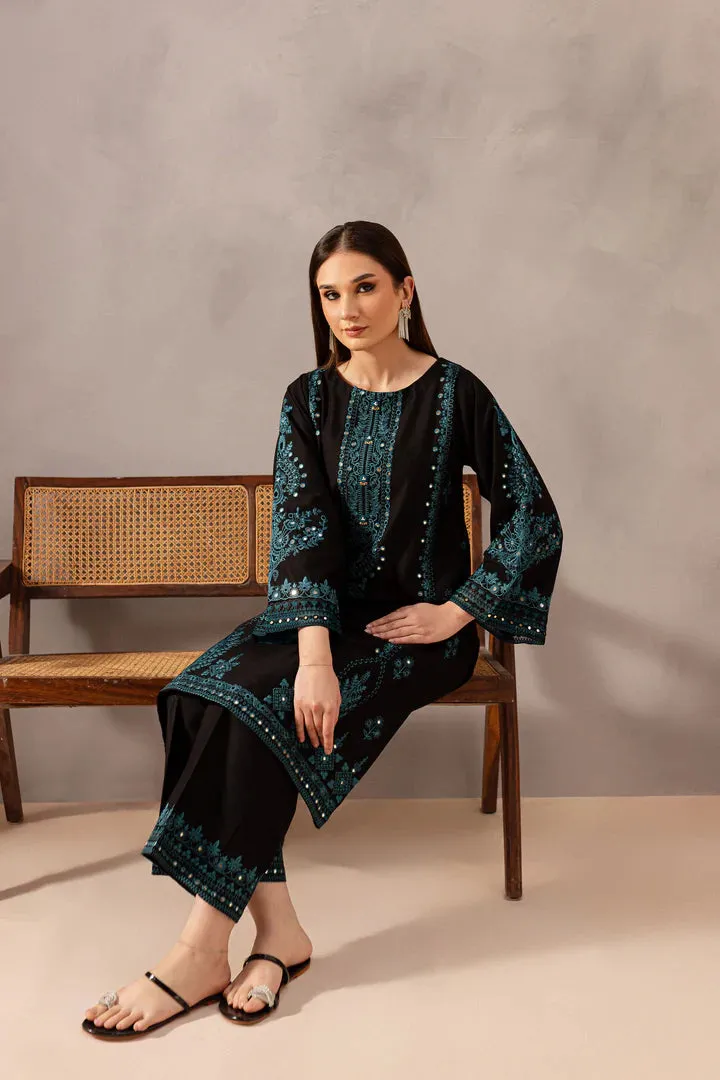 Misba Black 2Pc - Embroidered Set