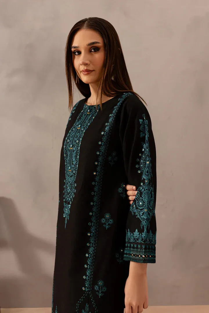 Misba Black 2Pc - Embroidered Set