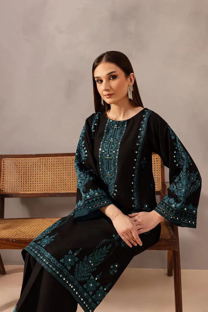 Misba Black 2Pc - Embroidered Set