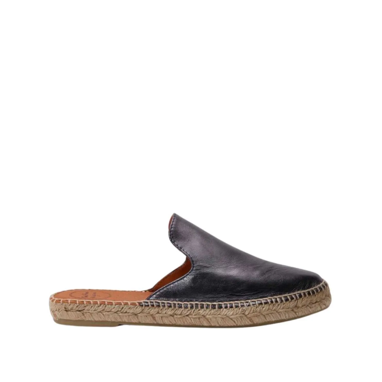 Plain Leather Mules Style Espadrille for Women - Ona-P