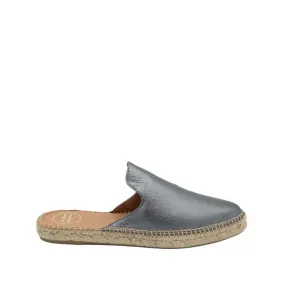 Plain Leather Mules Style Espadrille for Women - Ona-P