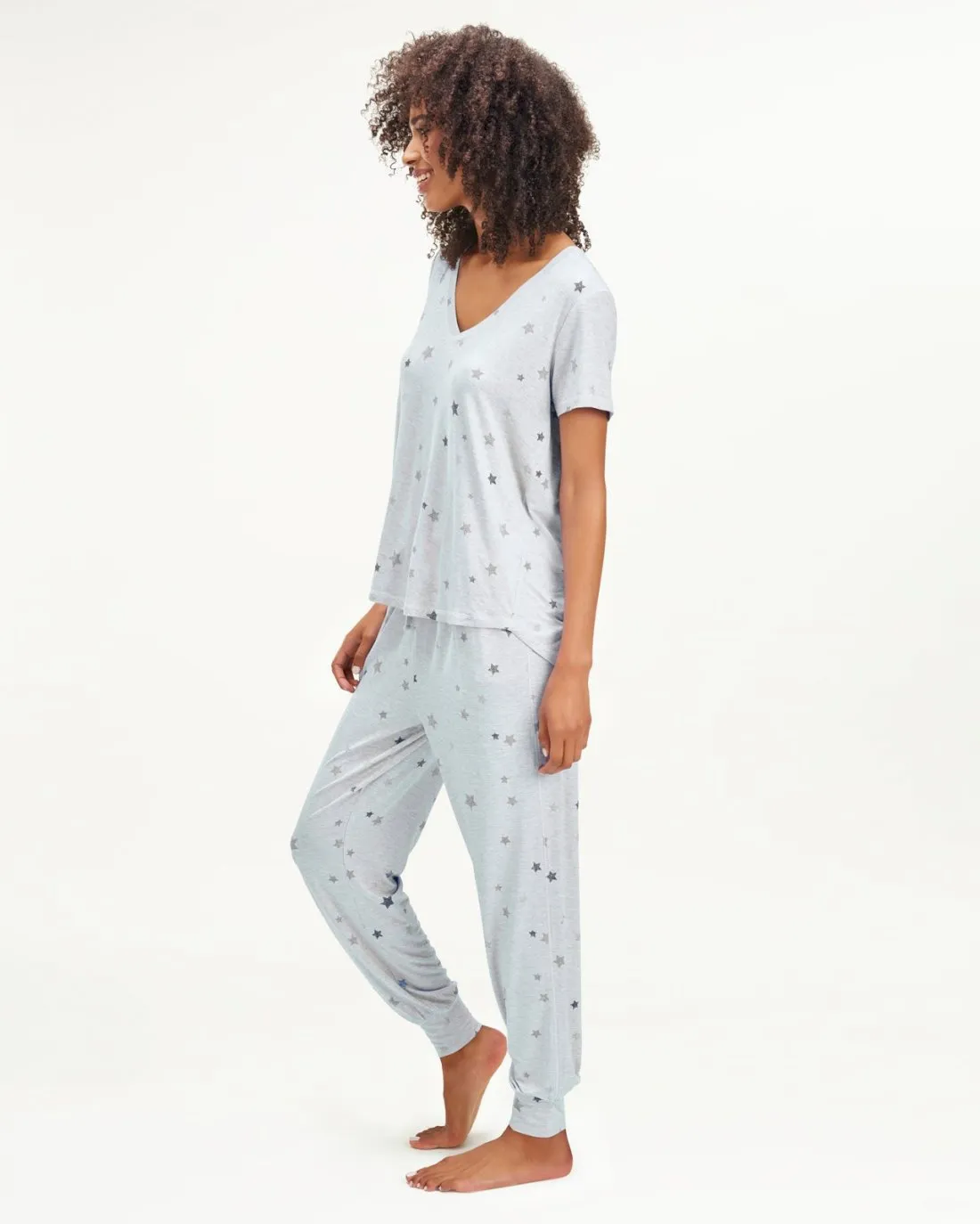 Stay Home V-Neck Jogger Set