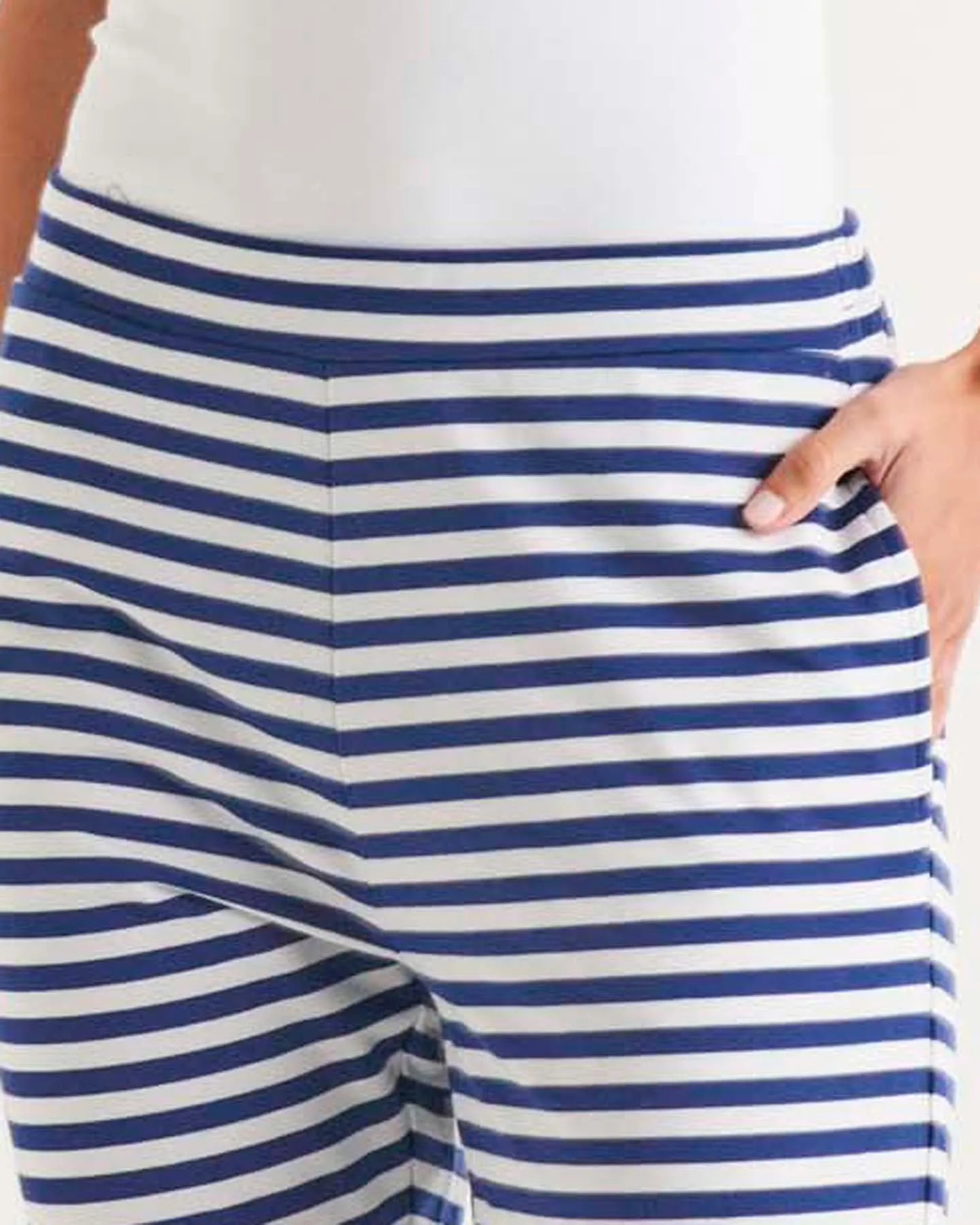Tasha Crop Jogger - Ocean Stripe