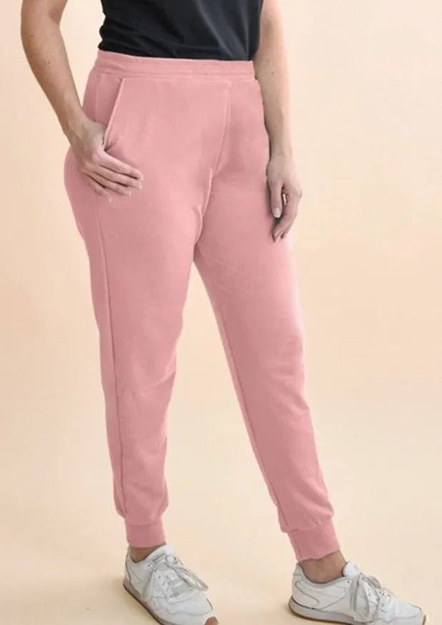 The Fair Cloud Terry Jogger in Pink Quartz - Final Sale