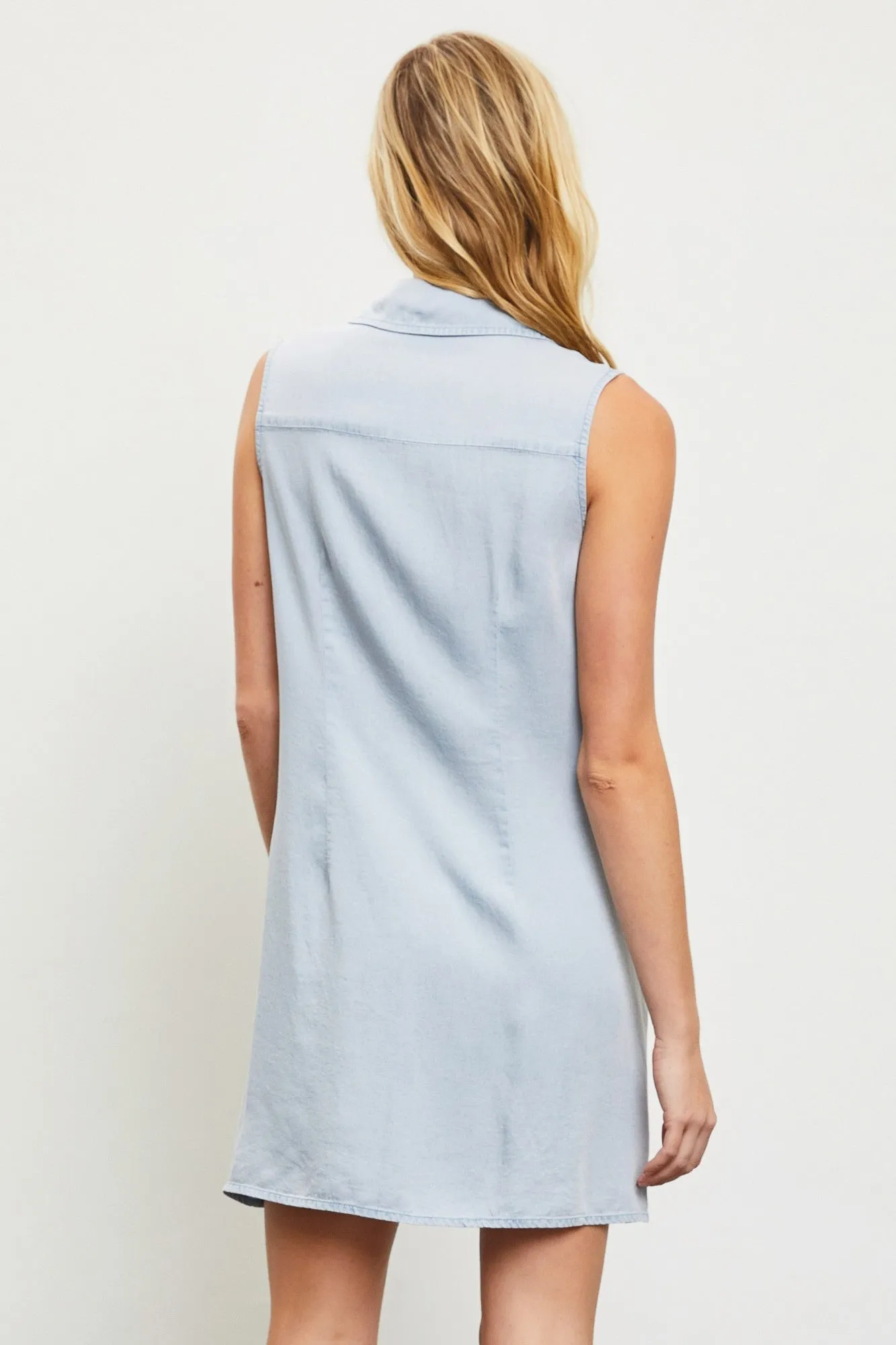 TUCKED BUTTON DOWN SHIRT DRESS