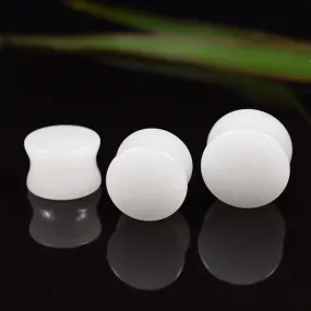White Quartz Stone Flesh Plug