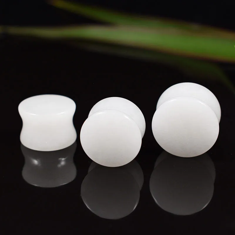 White Quartz Stone Flesh Plug